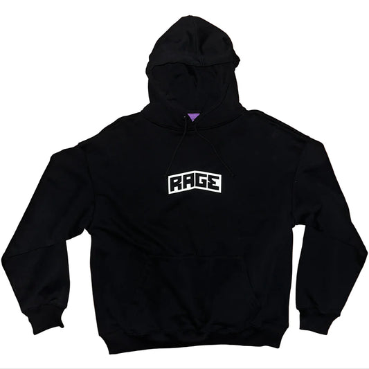RAGE LOGO HOOD - BLK